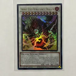 Yugioh ALIN-EN040 Snake-Eyes Vengeance Dragon Ultra Rare 1st Ed - Image 1