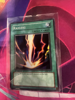 Raigeki Super Rare LOB-A053 Asian English 1st Light Play Yugioh TCG - Image 1