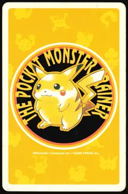 PIKACHU NO. 025 ACE OF SPADES YELLOW POCKET MONSTER POKER CARD POKEMON JAPANESE - Image 3