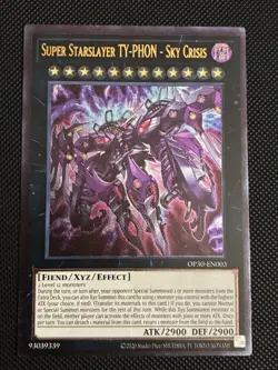 Yugioh! Super Starslayer Ty-Phon Sky Crisis (UTR) OP30-EN003 Ultimate Rare NM - Image 2