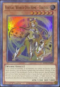 Virtual World Oto-Hime - Toutou BLVO-EN099 Blazing Vortex 1st Ed Yugioh Card - Image 1