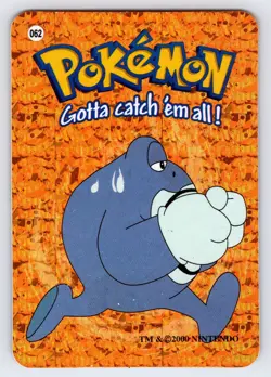Poliwrath #62 Pokemon Vending Prism Holo Sticker Card Nintendo Authentic - VLP - Image 1