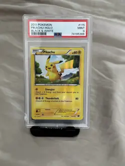 2011 Pokemon Black & White Pikachu 115/114 Secret Rare Holo PSA 9 (READ Details) - Image 1