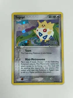 Pokemon TCG Togepi 50/109 Team Rocket Returns Reverse Holo Stamped - Image 1