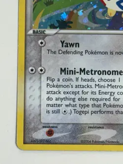 Pokemon TCG Togepi 50/109 Team Rocket Returns Reverse Holo Stamped - Image 5
