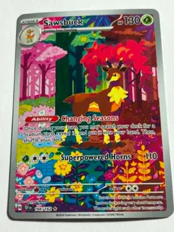 Sawsbuck 166/162 Illustration Rare Temporal Forces Pokemon NM - Image 1