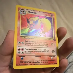 Pokemon Flareon Jungle 3/64 Holo Rare Unlimited 70 HP English Card 1999 - Image 3