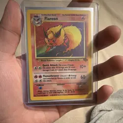 Pokemon Flareon Jungle 3/64 Holo Rare Unlimited 70 HP English Card 1999 - Image 4