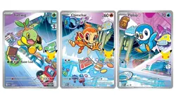 Pokemon 30th Anniversary 1st Partner Sinnoh Starter Set Turtwig Piplup Chimchar - Image 1