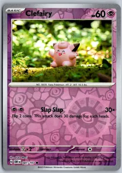 Clefairy 081/197 Common Obsidian Flames Pokemon Reverse Holo Near Mint - Image 1
