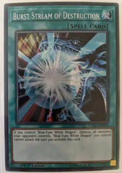 YuGiOh Burst Stream of Destruction Secret Rare 1st Edition LCKC-EN025 NM - Image 1