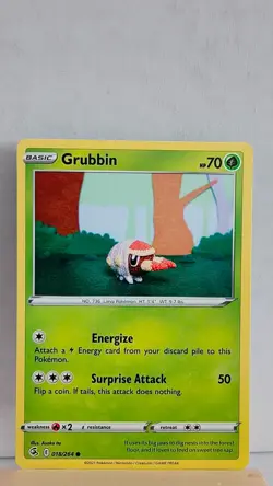 Grubbin [LP] - Pokemon TCG Fusion Strike 018/264 [Common] - Image 1