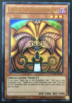 Yu-Gi-Oh TCG #YGLD-ENA17 Exodia the Forbidden One 1st Edition Ultra Rare LP - Image 1