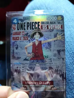 IN HAND MINT CONDITION One Piece College Basketball US VOYAGE card.. Sealed - Image 1