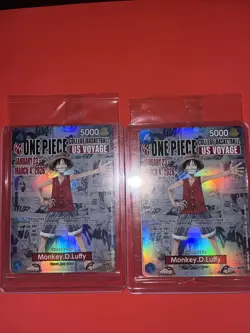 One Piece Monkey D. Luffy US Voyage College Basketball Promo Card SEALED - Image 1