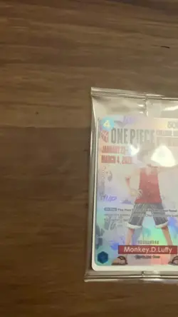 One Piece Monkey D. Luffy US Voyage College Basketball Promo Card Gonzaga SEALED - Image 2