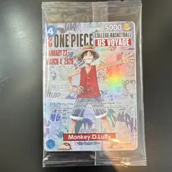 One Piece Monkey D. Luffy US Voyage College Basketball Promo Card - Image 1