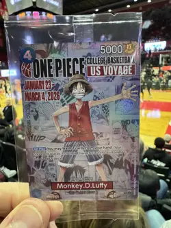 One Piece Monkey D. Luffy US Voyage College Basketball PC Rutgers In Hand Sealed - Image 1