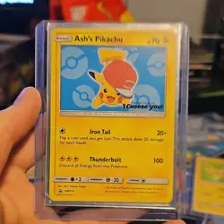 The Pokemon Company Ash's Pikachu SM114 Sun & Moon Promo Regular English Card - Image 1