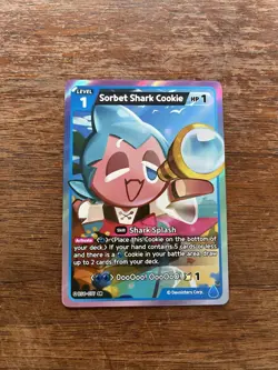 Cookie Run Braverse TCG Sorbet Shark Cookie SUPER RARE Card BS4-077 - Image 1
