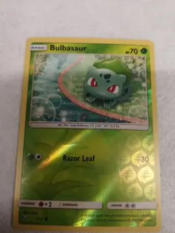 Bulbasaur 1/73 - Reverse Holo Sequin Shining Legends Pokemon Card - Image 1