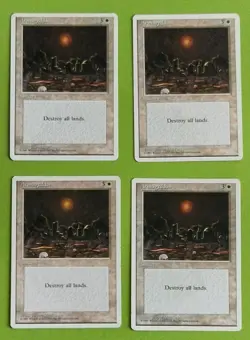 MTG ARMAGEDDON x4, 4th Edition play set. Very Good. Pre Modern. - Image 1