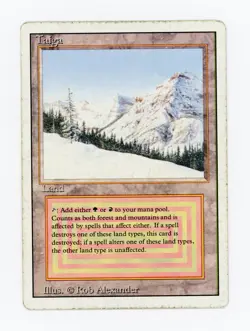 Magic the Gathering Revised Taiga (Very Good) Gradeable - Image 1