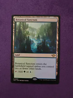 MTG Outlaws of Thunder Junction #267 Botanical Sanctum Rare Land - Image 1