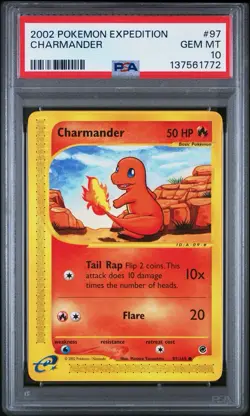 2002 POKEMON EXPEDITION #97 CHARMANDER PSA 10 - Image 1