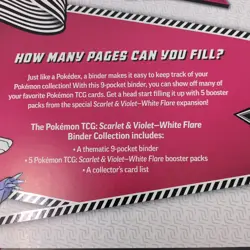 Pokemon Scarlet Violet TCG: White Flare Binder Collection 5 Boosters Ships Today - Image 5