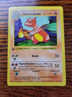 1st Edition Charmeleon Shadowless Pokemon Card 1999 Base Set 024/102 LP - Image 1