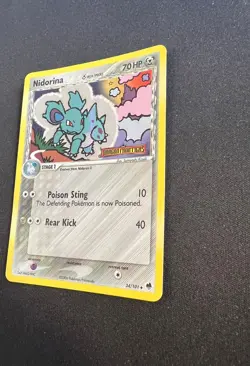 2006 Pokemon Nidorina #34/101 EX Dragon Frontiers Holo Stamped - Image 3