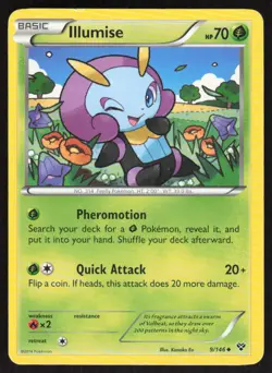 Illumise 9/146 Uncommon XY Pokemon Lightly Played - Image 1