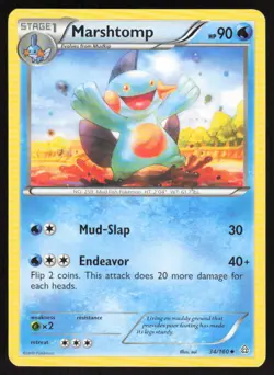 Marshtomp 34/160 Uncommon Primal Clash Pokemon Lightly Played - Image 1