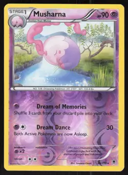 Musharna 40/119 Rare Phantom Forces Pokemon Reverse Holo Lightly Played - Image 1