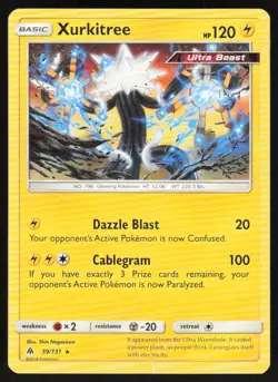 Xurkitree 39/131 Rare Forbidden Light Pokemon Lightly Played - Image 1