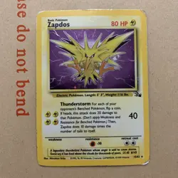 Zapdos - 15/62 - Fossil - Holo Rare - Pokemon TCG - HP - Image 2