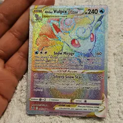 Pokemon Alolan Vulpix VSTAR Secret 197/195 Silver Tempest Holo 240HP - Image 2