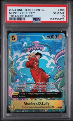 One Piece TCG Two Legends D Luffy OP08-109 Treasure SP Alternative Art - Image 1