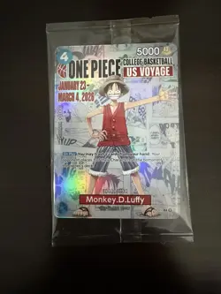 One Piece Monkey D. Luffy US Voyage College Basketball Card Rutgers 2/7 IN HAND - Image 1