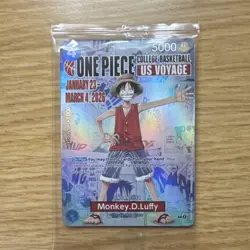 Bandai Namco One Piece CCG Monkey.D.Luffy Promo Holo US Voyage Basketball - Image 1