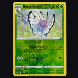 Butterfree 003/192 Rebel Clash Rare Pokemon TCG Reverse Holo LP - Image 1
