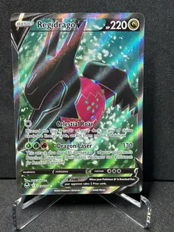 Pokemon Regidrago V 183/195 Silver Tempest Rare Ultra NM - Image 1