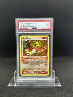 2007 Pokemon D&P Secret Wonders Ho-oh Holo 10/132 English Graded PSA 7 NM - Image 1