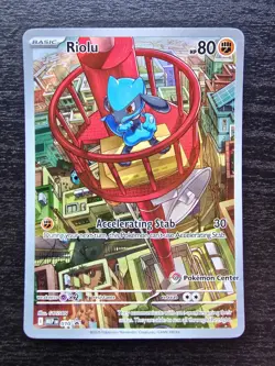 Pokemon TCG Riolu (MEP 010) POKEMON CENTER STAMPED - NEAR MINT - Image 1