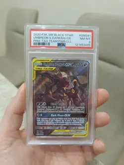 2020 Pokemon Umbreon E Darkrai GX Black Star Promo SM241 PSA 8 NM - Image 1