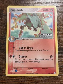 Rapidash 52/113 Stamped Reverse Holo Delta Species 2005 Pokemon LP - Image 1