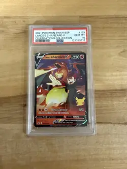2021 Pokemon SWSH BSP Celebrations Collection #133 Lance's Charizard v PSA 10 - Image 1
