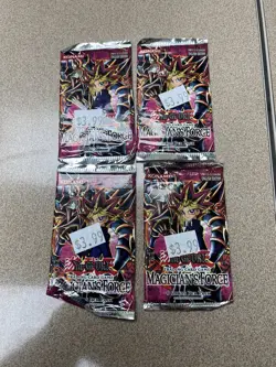 Lot Of 4 Yu-Gi-Oh! Magicians Force Booster Packs Vintage English Edition - Image 1