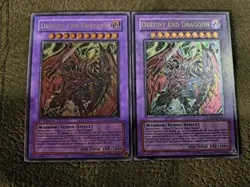 X2 Yugioh Destiny End Dragoon LODT-EN042 Ultimate Rare Original Print LP - Image 1